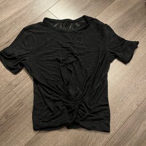 Black short sleeve lululemon knot top